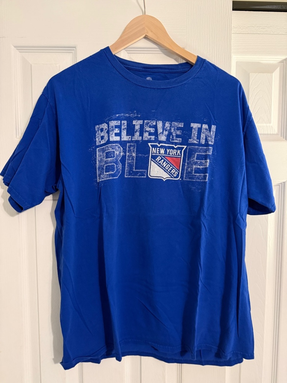 Fanatics Royal Blue Graphic Tee with Printed Label